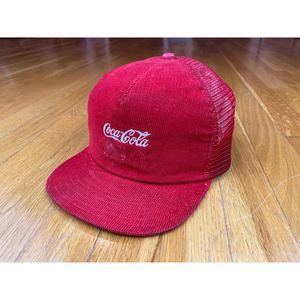 Vintage Coca Cola hat 90s coke corduroy hat soda